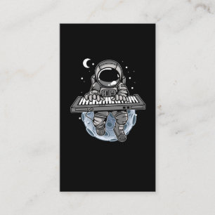 Piano Player Astronaut Music Instrument Cosmonaut Visitekaartje