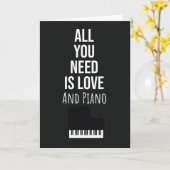 Piano Player Cards Pianist Musician Keyboard  Kaart (Gele Bloem)