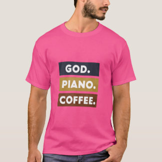 Piano Player Christelijke Musiciaanse kerk Jesus I T-shirt