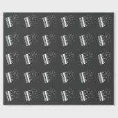 Piano Player Flying Muzieknoten Bird Pianist Cadeaupapier (Vlak)