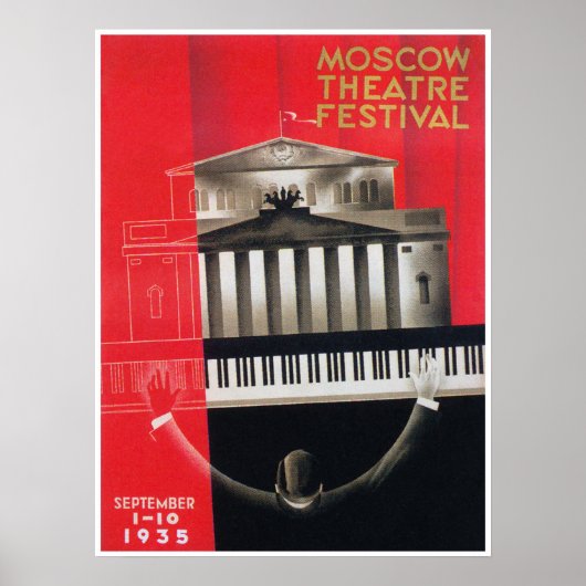 Piano Player, Music Festival Art Deco  Poster (Voorkant)