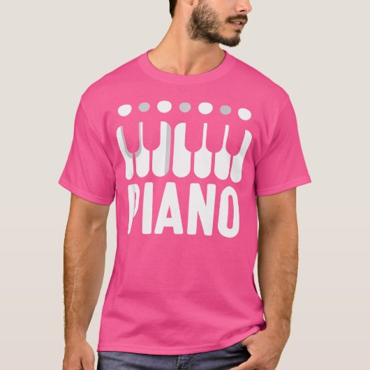Piano Player Music Pianos Instrument T-shirt (Voorkant)