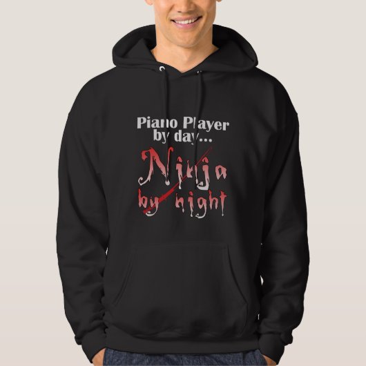 Piano Player Ninja Hoodie (Voorkant)