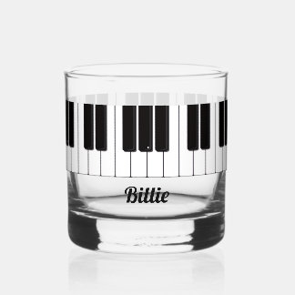 Piano Player Personalised Whisky Glas