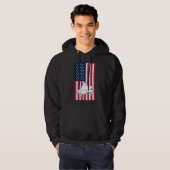 Piano Player Piano American Flag Patriotic Pianist Hoodie (Voorkant volledig)
