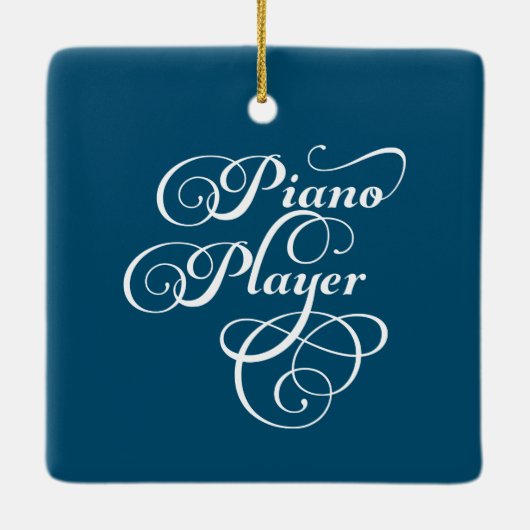 Piano Player Script Keramisch Ornament (Achterkant)