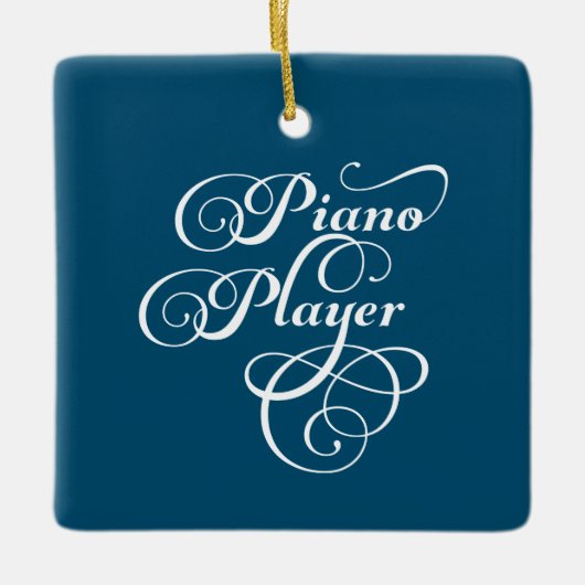 Piano Player Script Keramisch Ornament (Voorkant)