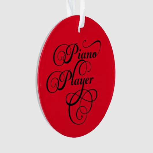 Piano Player Script Ornament (voorkant)