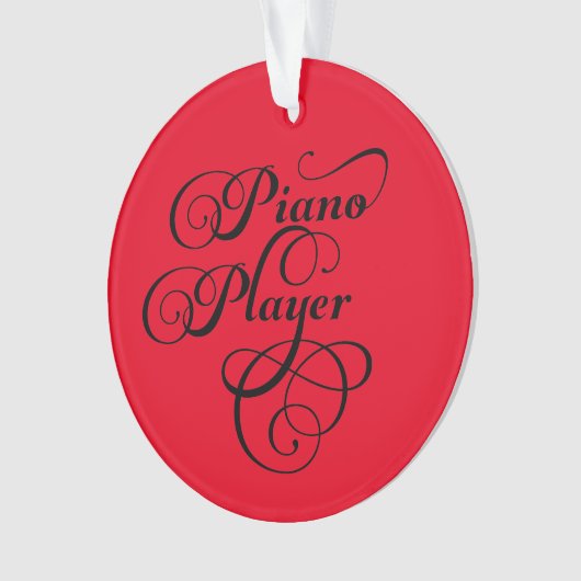 Piano Player Script Ornament (voorkant)