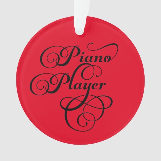 Piano Player Script Ornament (voorkant)