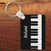 Piano Player Teacher Personalised Keyboard Sleutelhanger (Voorkant)