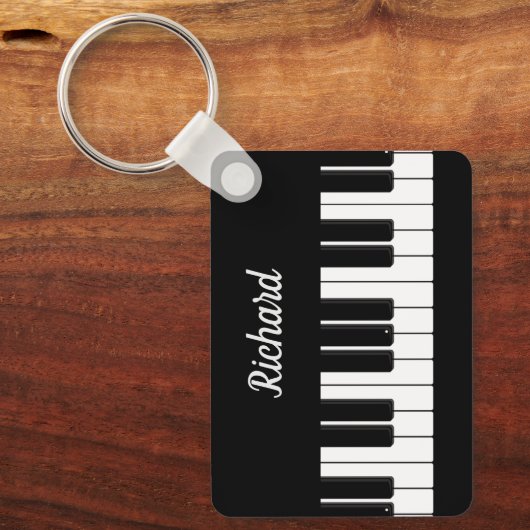 Piano Player Teacher Personalised Keyboard Sleutelhanger (Voorkant)