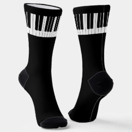 Piano Player Zwart-wit toetsenbord Sokken