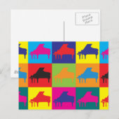 Piano Pop Art Briefkaart (Voorkant / Achterkant)