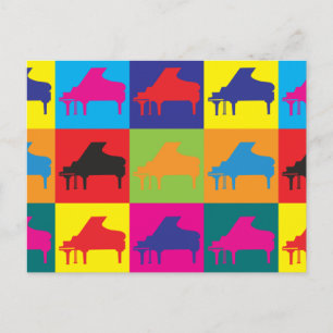 Piano Pop Art Briefkaart