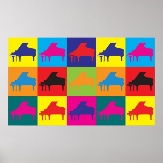 Piano Pop Art Poster (Voorkant)