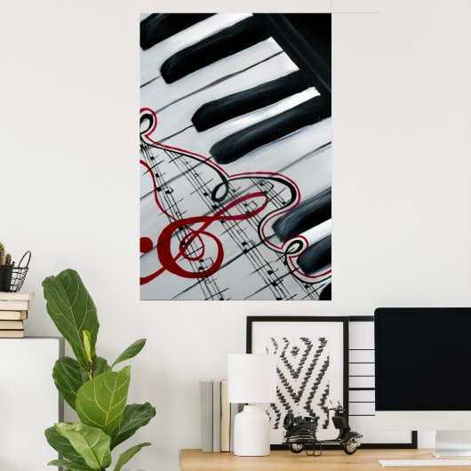 Piano Poster (Thuiskantoor)
