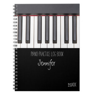 Piano Practice Log Book Notitieboek
