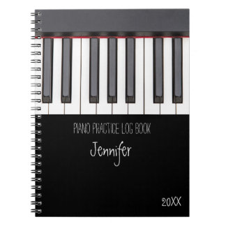 Piano Practice Log Book Notitieboek