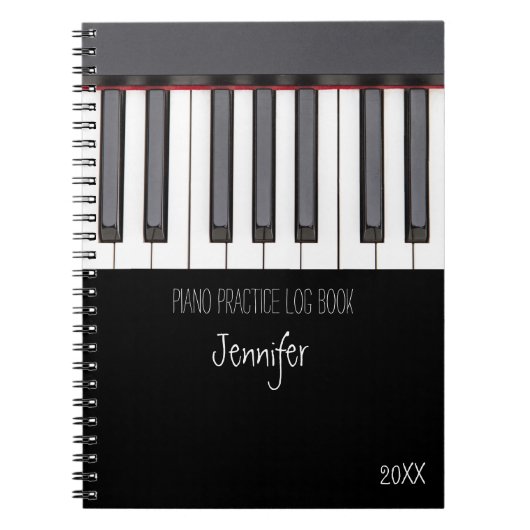 Piano Practice Log Book Notitieboek (Voorkant)