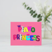 Piano Princess Card Briefkaart (Staand voorkant)