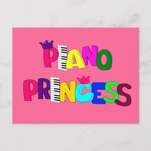 Piano Princess Card Briefkaart (Voorkant)