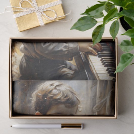 Piano Prodigy Charm Decoupage Tissuepapier (Geschenk)