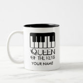 Piano Queen of the Keys Personalized Gift Mok (Links)
