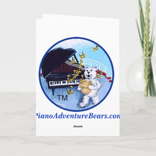 Piano Recital Card Kaart (Achterkant)