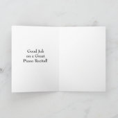 Piano Recital Card Kaart (Binnen)