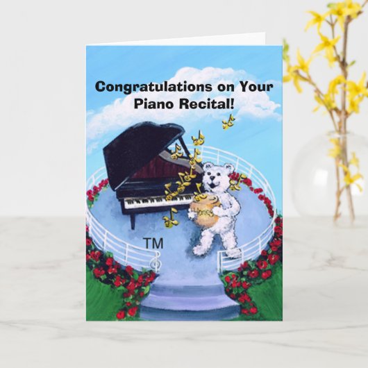 Piano Recital Card Kaart (Gele Bloem)