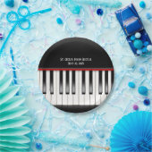 piano-recital-toetsenbord papieren bordje (Feest)