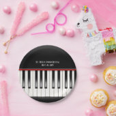 piano-recital-toetsenbord papieren bordje (Feest)