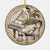 Piano Rhythm Keramisch Ornament (Voorkant)