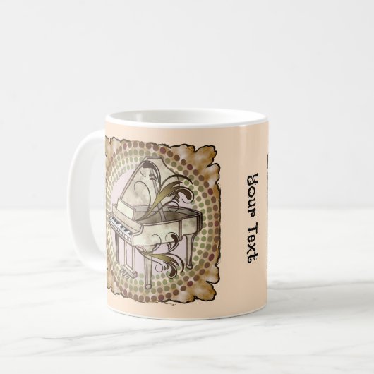 Piano Rhythm mug Koffiemok (Voorkant links)