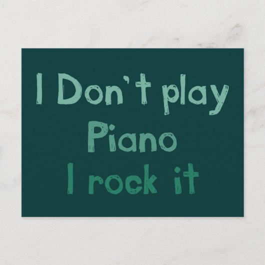Piano Rock It Briefkaart (Voorkant)
