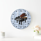 Piano ~ Rollend vel Music ~ Blue Tint Background Grote Klok (Huis)