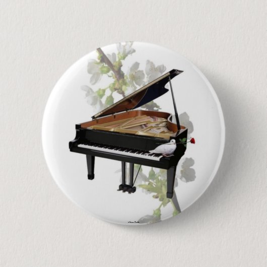 Piano-Romantic Music- Button (Voorkant)