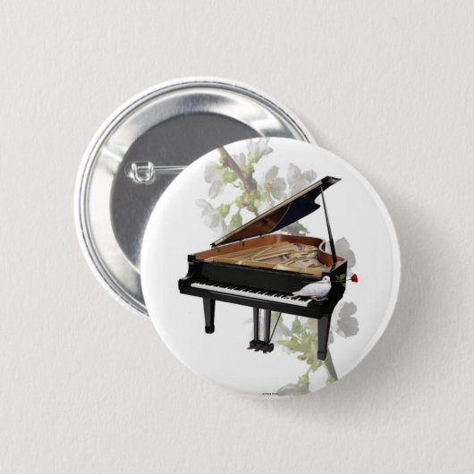 Piano-Romantic Music- Button (Voorkant /achterkant)