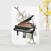 Piano-Romantic Music- Kaart (Gele Bloem)