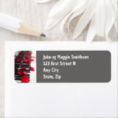 Piano Roos bloemblaadjes Muziekdocent Etiket (Insitu)