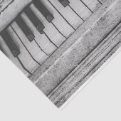Piano Rustiek Zwart & Wit Antiek Foto Tissuepapier (Detail)