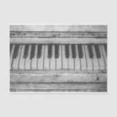 Piano Rustiek Zwart & Wit Antiek Foto Tissuepapier (Voorkant)