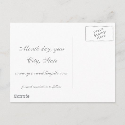 Piano - Save the Date briefkaart (Achterkant)