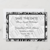 Piano Save the Date Wedding Invitation (Voorkant)