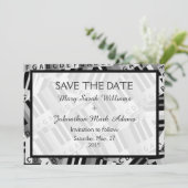 Piano Save the Date Wedding Invitation (Staand voorkant)