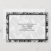 Piano Save the Date Wedding Invitation (Achterkant)