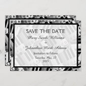 Piano Save the Date Wedding Invitation (Voorkant / Achterkant)