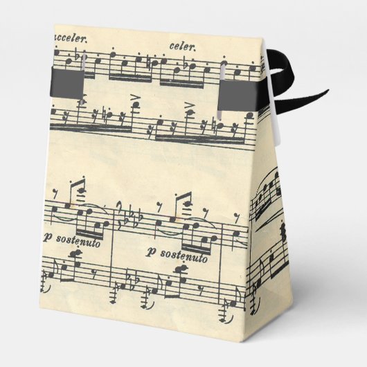 Piano Sheet-muziek voor overweging Bedankdoosjes (Achterkant)