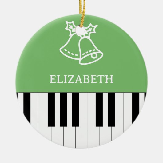 Piano Sleutel Beste Piano Leraar Ever Kerstmis Gro Keramisch Ornament (Voorkant)